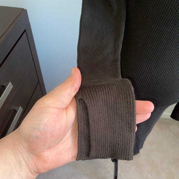 BROWN DYNAMITE RIBBED DRESS - Picture 7 of 9